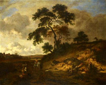 Jan Wijnants (Haarlem c. 1625-Amsterdam 1685) - Sportsmen in the Dunes - RCIN 405661 - Royal Collection