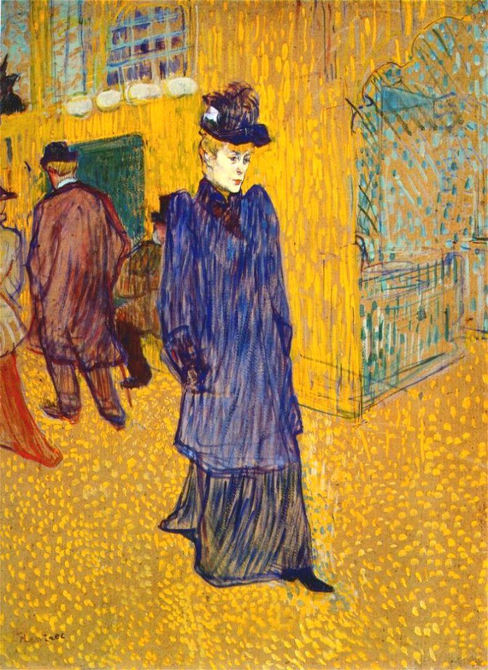 Lautrec jane avril leaving the moulin rouge 1892