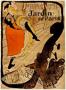 Jane Avril poster (Toulouse Lautrec). Free illustration for personal and commercial use.