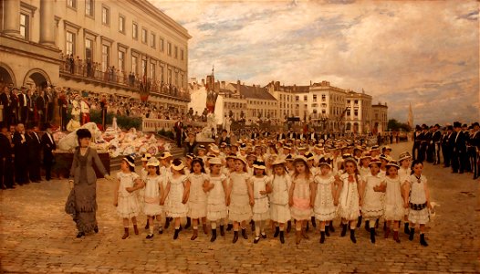 Jan Verhas - La revue des écoles en 1878