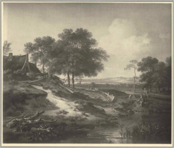 Jan Wijnants - Landscape with a pool