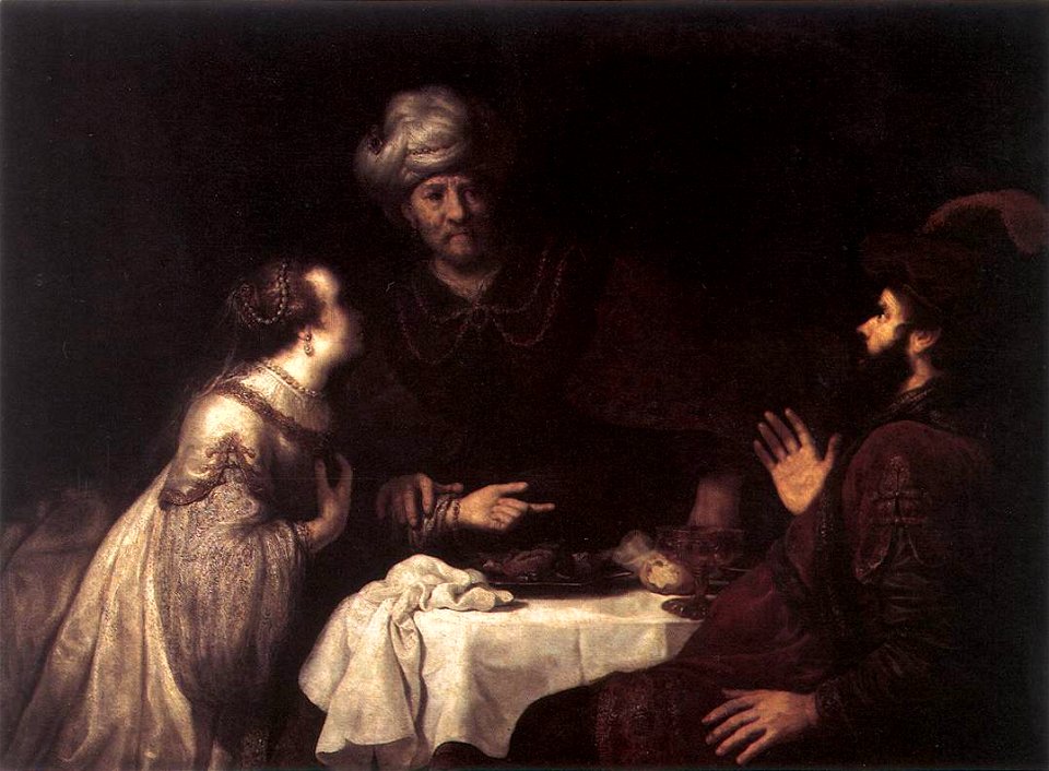 Jan Victors - Esther and Haman before Ahasuerus - WGA25060