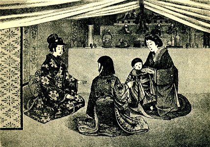 Japanese at home. Before 1902. Free illustration for personal and commercial use.