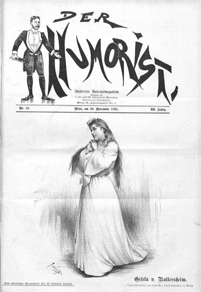 Jan Vilímek Gisela von Ruttersheim Der Humorist 1893