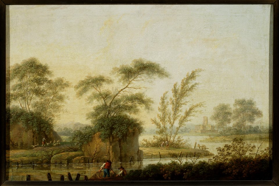 Jan Ścisło - Landscape – Fishermen at the rivulet - MP 2715 - National Museum in Warsaw