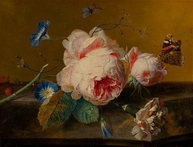 Jan van Huysum - Flower Still Life - 71 - Mauritshuis. Free illustration for personal and commercial use.