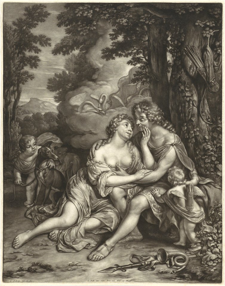 Jan Verkolje (I) - Venus and Adonis - WGA24601