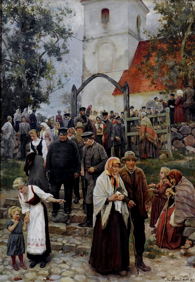 Janis Rozentāls - After Church - Google Art Project