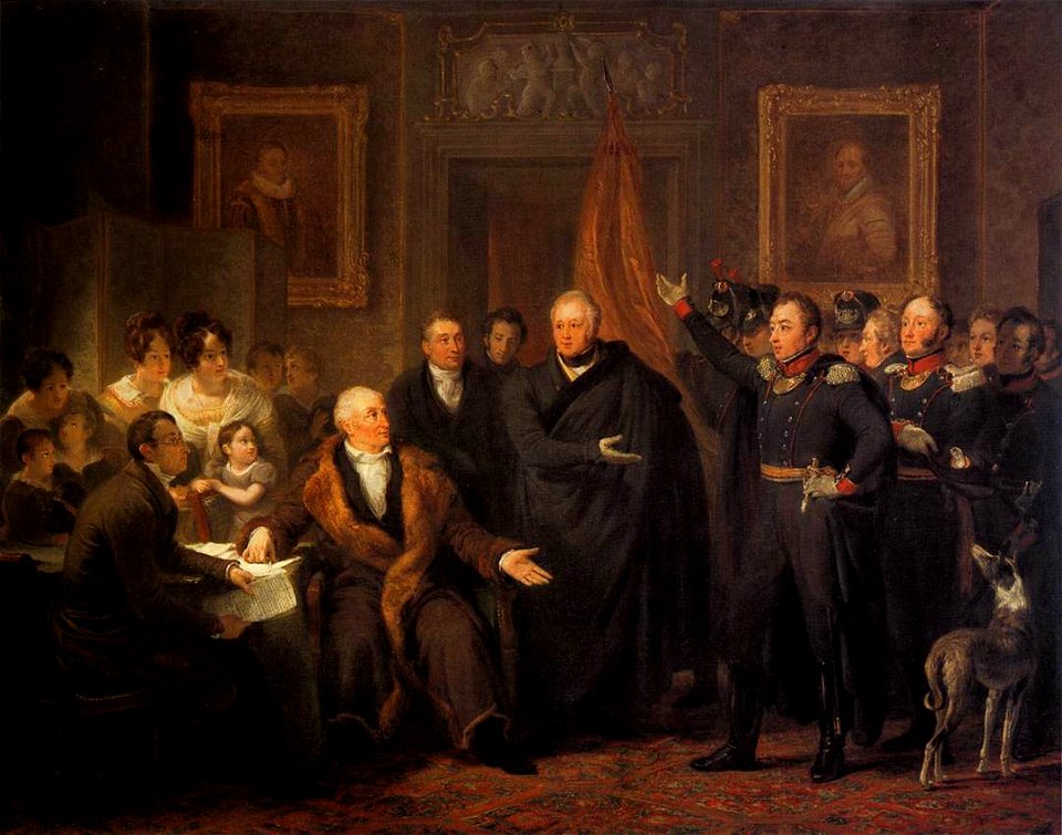 Jan Willem Pieneman - The Triumvirate Assuming Power on behalf of the Prince of Orange, 21 November 1813 - WGA17442