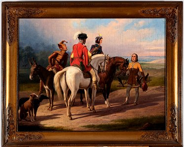 January Suchodolski - Hunting with falcons - MP 1955 MNW - National Museum in Warsaw