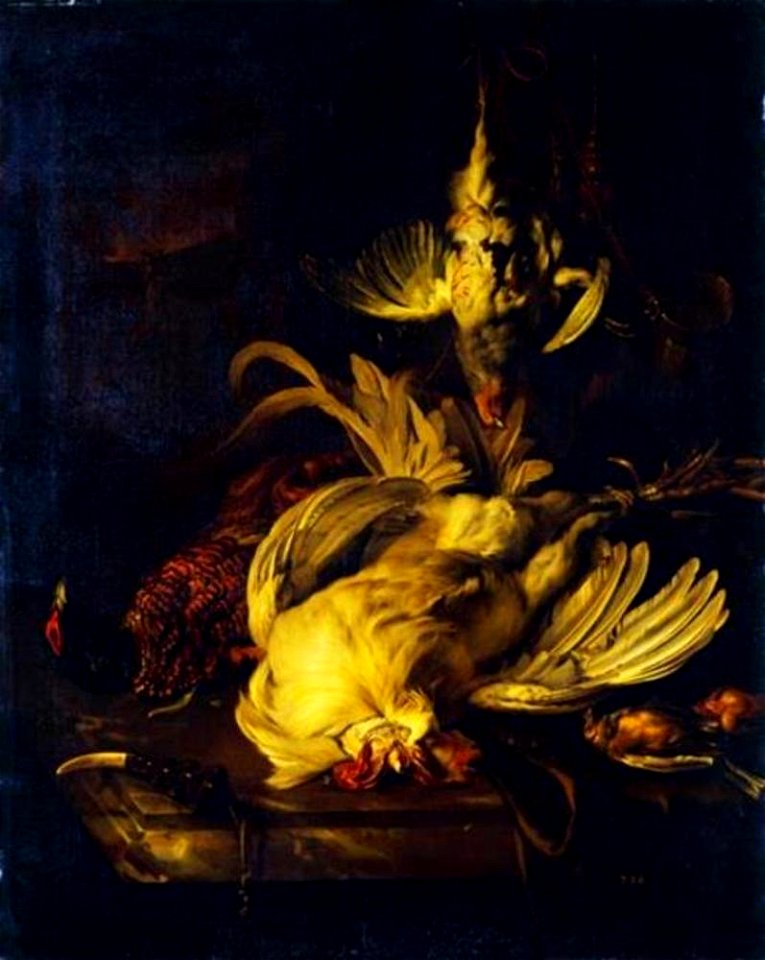 Jan Weenix - Stilleven met een witte haan - Gal.-Nr. 1669 - Staatliche Kunstsammlungen Dresden