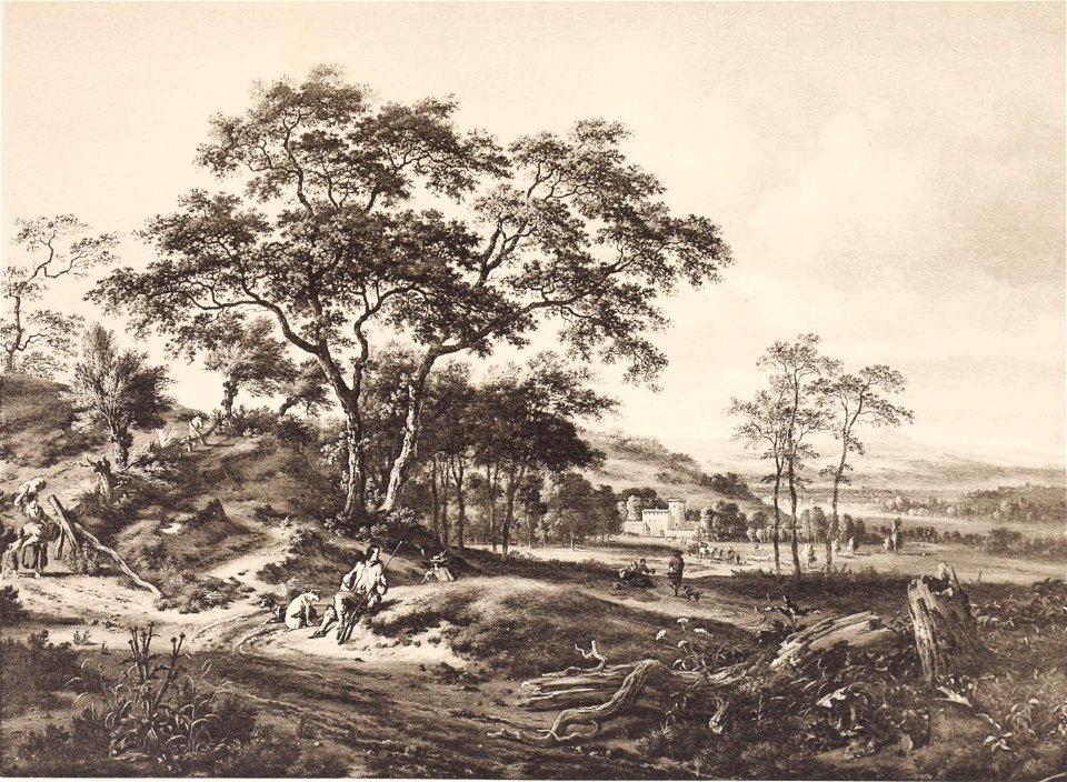 Jan Wijnants - Landscape with resting hunter