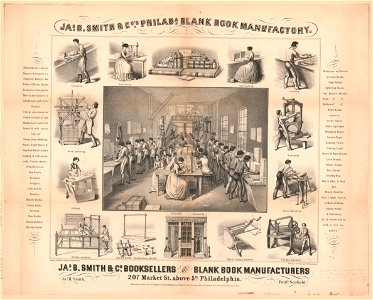 Jas. B. Smith & Co's. Philada. blank book manufactory - Drawn & lithd. at A. Kollner's Lithy., Phila. LCCN2003667064