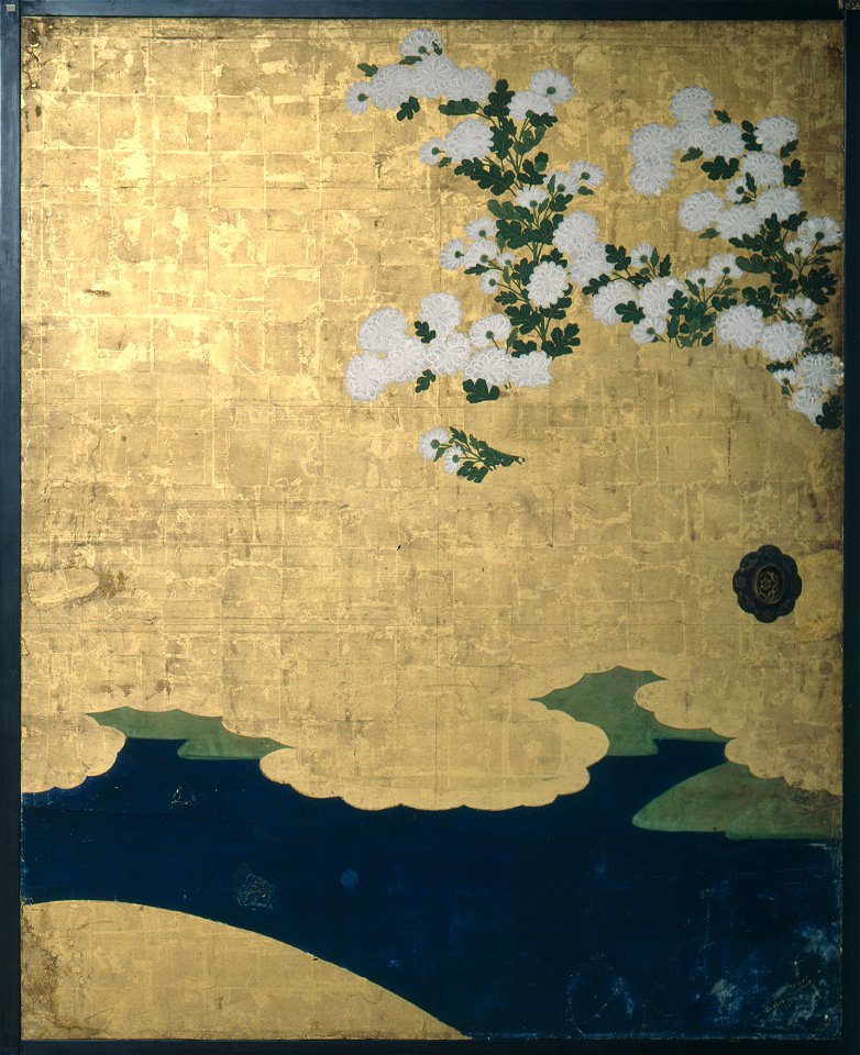 Japanese - Chrysanthemums and Bamboo - P20e3.a-d - Isabella Stewart Gardner Museum
