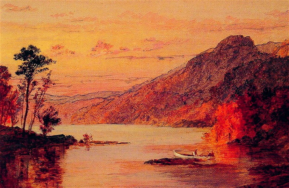 Jasper Francis Cropsey Lake Scene Catskill Mountains