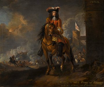 Jan Wyck - William III when Prince of Orange with his armies in Flanders