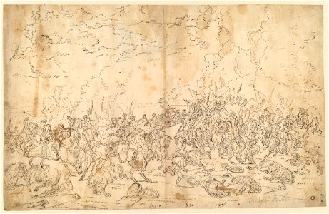 Jasper Broers - Cavalry battle between Christian and Turkish troops