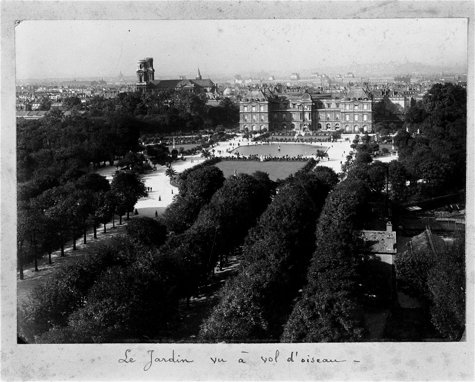 Jardin du Luxembourg, Le Jardin du à vol d'oiseau (phb94 5113)