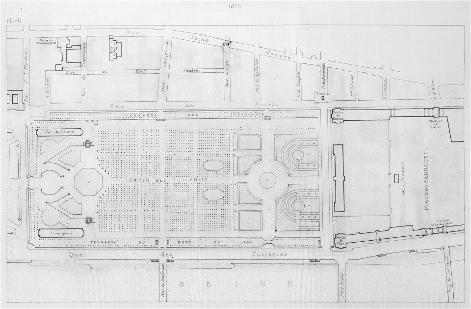 Jardin et Palais des Tuileries, 1879