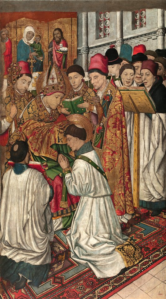 Jaume Huguet - Saint Vincent Ordained by Saint Valerius - Google Art Project
