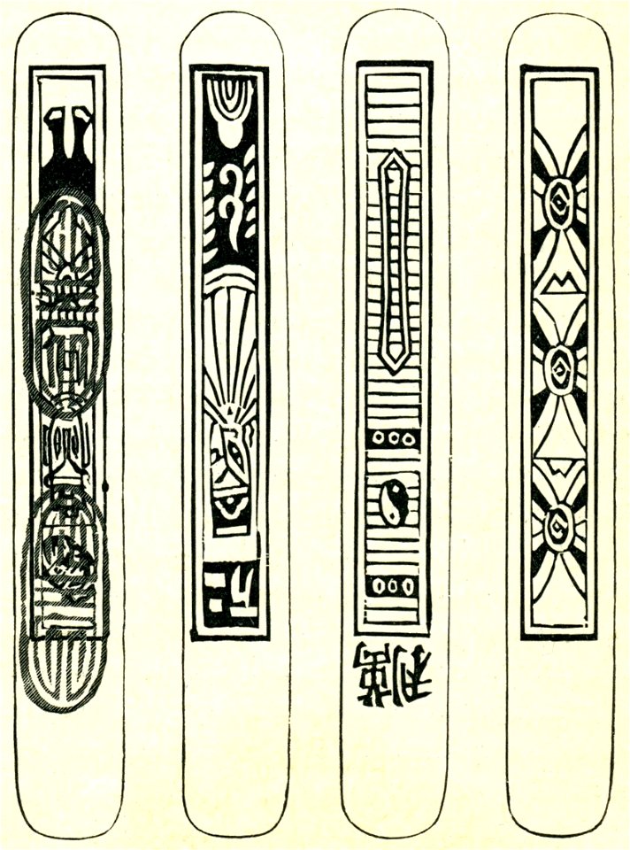 Japanese playing cards. Image from book of 1902