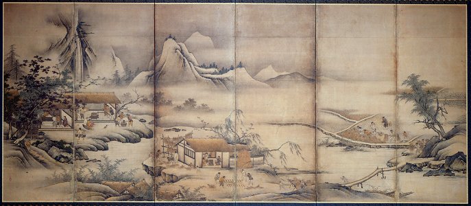 Japanese - Rice Cultivation in the Four Seasons, Autumn and Winter - P29w8.a - Isabella Stewart Gardner Museum