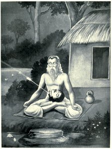 Jayadratha's head falls in his father's lap