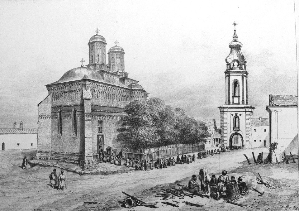 Jassy (Iasi) - Trei Ierahi Monastery (Raffet 1837)