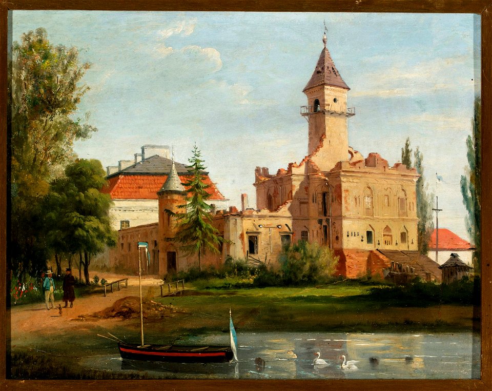 January Suchodolski - View of the castle in Radziejowice - MP 1028 MNW - National Museum in Warsaw