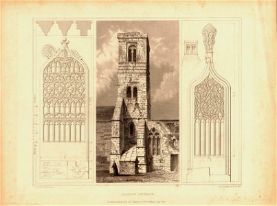 Jarrow Church Engraving 1845