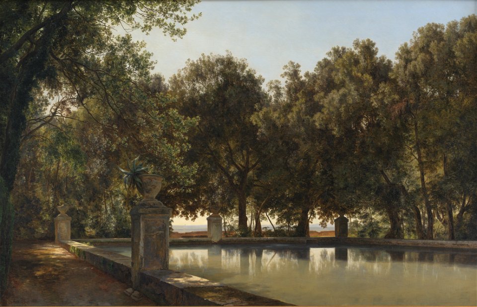 Janus la Cour - The Gardens of the Villa d'Este, Tivoli - KMS1657 - Statens Museum for Kunst