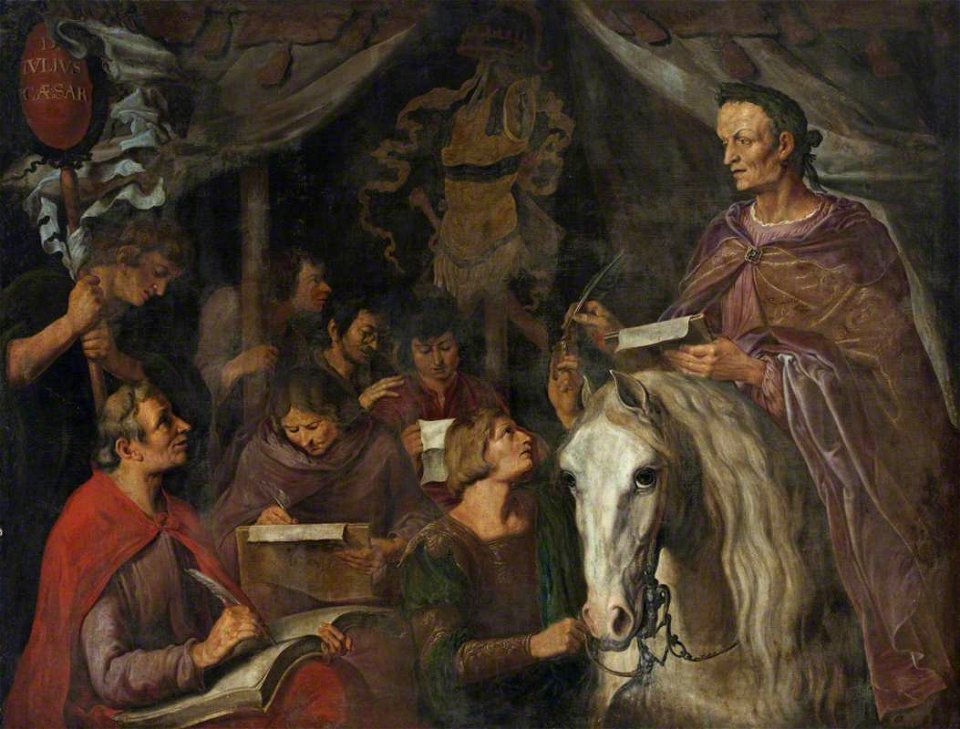 Jaques de Gheyn II (1565-1629) - Julius Caesar on Horseback, Writing and Dictating Simultaneously to His Scribes - 1139674 - National Trust