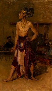 Javanese Dancer by Isaac Israels. Free illustration for personal and commercial use.
