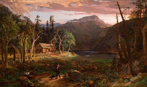 Jasper Francis Cropsey - The Backwoods of America - 2006.100 - Crystal Bridges Museum of American Art. Free illustration for personal and commercial use.