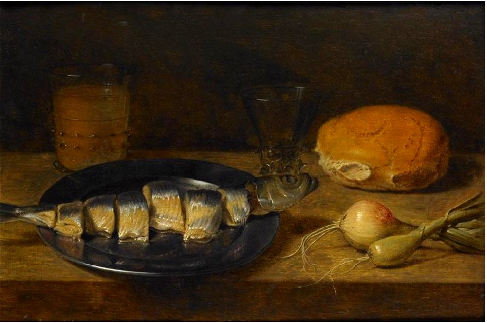 Jaob Foppen van Es - Still life with herring