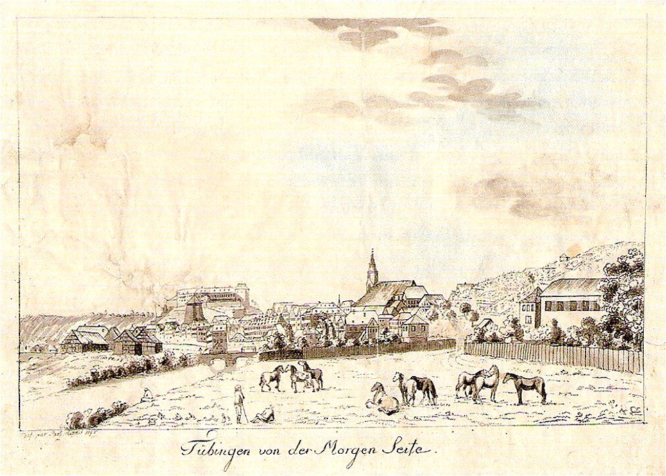 JC Partzschefeldt - Tübingen von der MorgenSeite aquaRadierung 1796 Inv.171 (SW182)
