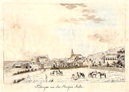 JC Partzschefeldt - Tübingen von der MorgenSeite aquaRadierung 1796 Inv.171 (SW182)