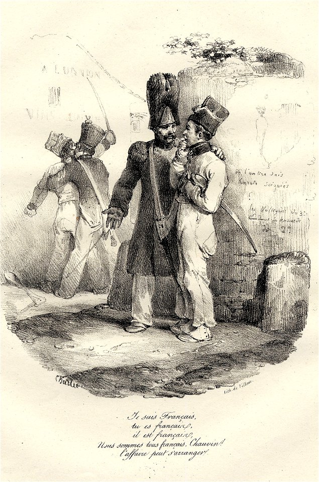 Je suis Français, tu es Français, il est Français, nous sommes tous Français, Chauvin, l'affaire peut s'arranger (BM 1869,0410.62)