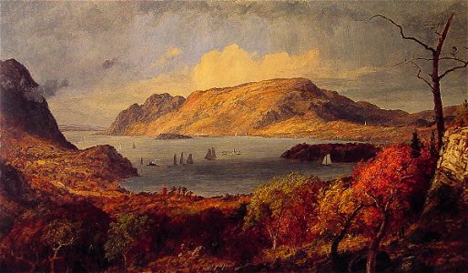 Jasper Francis Cropsey Gates of the Hudson. Free illustration for personal and commercial use.