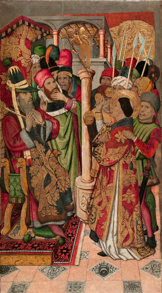 Jaume Huguet - Saint Vincent before Dacian - Google Art Project