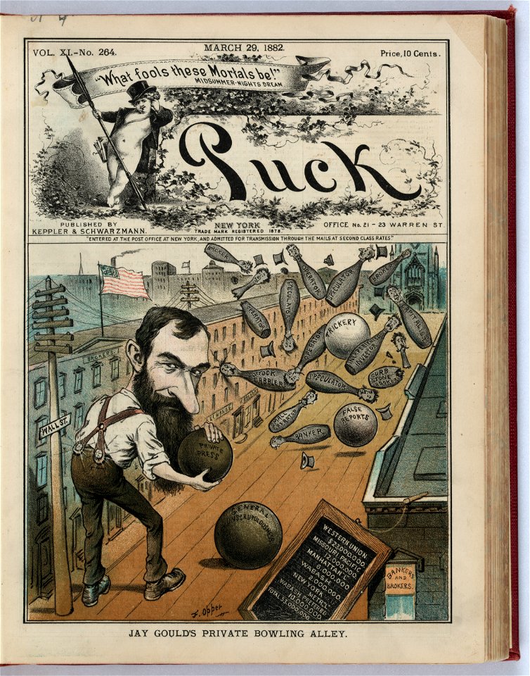 Jay Gould's private bowling alley - F. Opper. LCCN2012645634