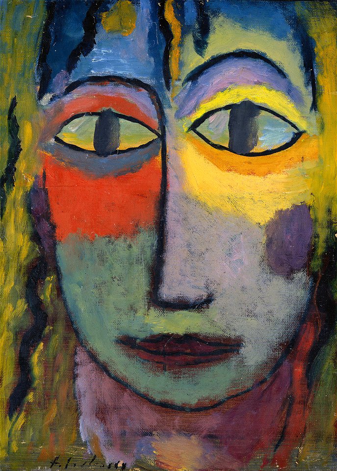 Jawlensky-Alexej-von Tete-de-femme-Meduse Lumiere-et-Ombre 1923