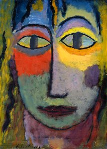 Jawlensky-Alexej-von Tete-de-femme-Meduse Lumiere-et-Ombre 1923