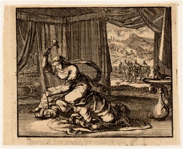 Jaël doodt Sisera in haar tent, objectnr A 47819