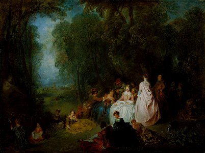 Jean Antoine Watteau - Fête champêtre (Pastoral Gathering) - 1954.295 - Art Institute of Chicago