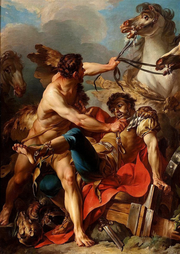 Jean Baptiste Marie Pierre - Diomedes King of Thrace Killed by Hercules and Devoured by his own Horses, 1752