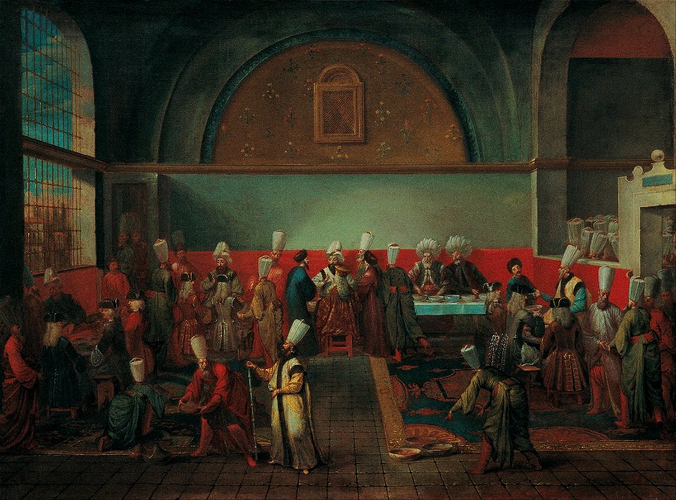 Jean Baptiste Vanmour - Dinner at the Palace in Honour of an Ambassador - Google Art Project