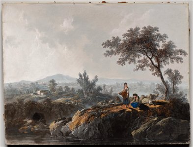 Jean Baptiste Pillement (French, 1728-1808) - Shepherds in a Landscape - 1973.1 - Cleveland Museum of Art