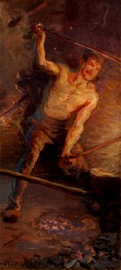 Jean André Rixens - Esquisse pour le salon des Sciences de l'Hôtel de Ville de Paris , Le Feu - PPP4229 - Musée des Beaux-Arts de la ville de Paris