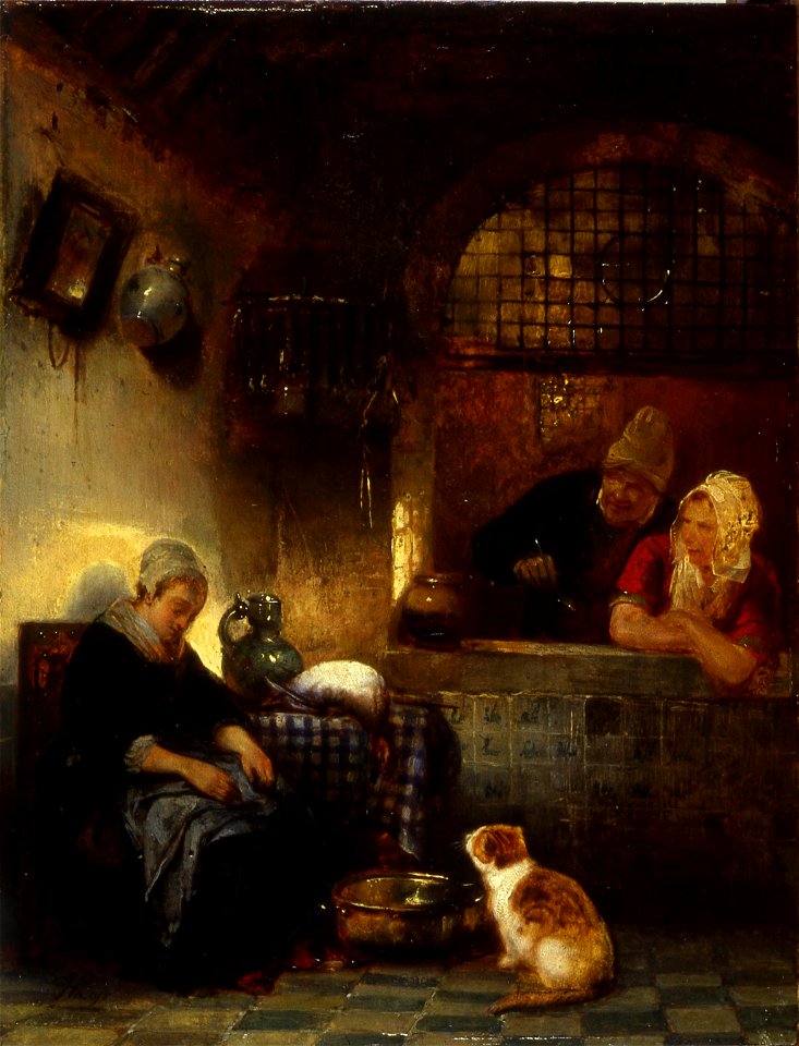 Jean August Hendrik Leys - Dutch Interior - Walters 37144